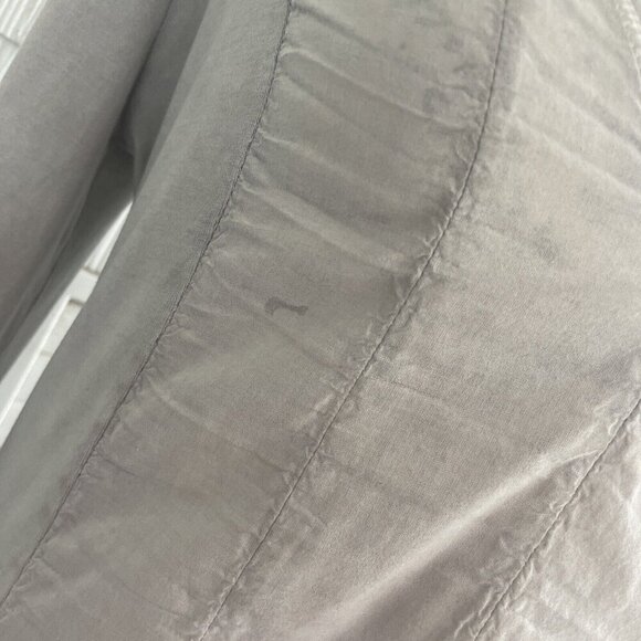 XCVI Sheer Front Legenlook V-Neck Top Long Sleeve - Gray Womens Size L (J6) - Picture 3 of 15